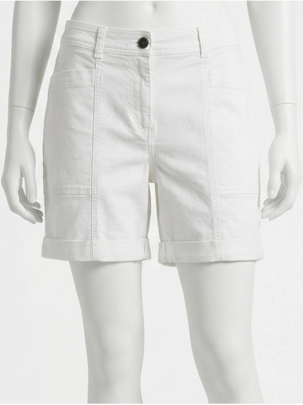 Boden Women's Summer White Cargo Shorts Cuffed Hem Size 6